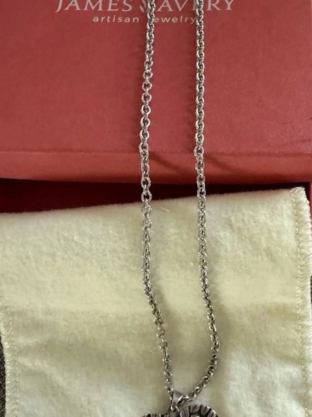 James Avery retired lasting love pendant with JA 20” rolo chain- NWT BEAUTIFUL!